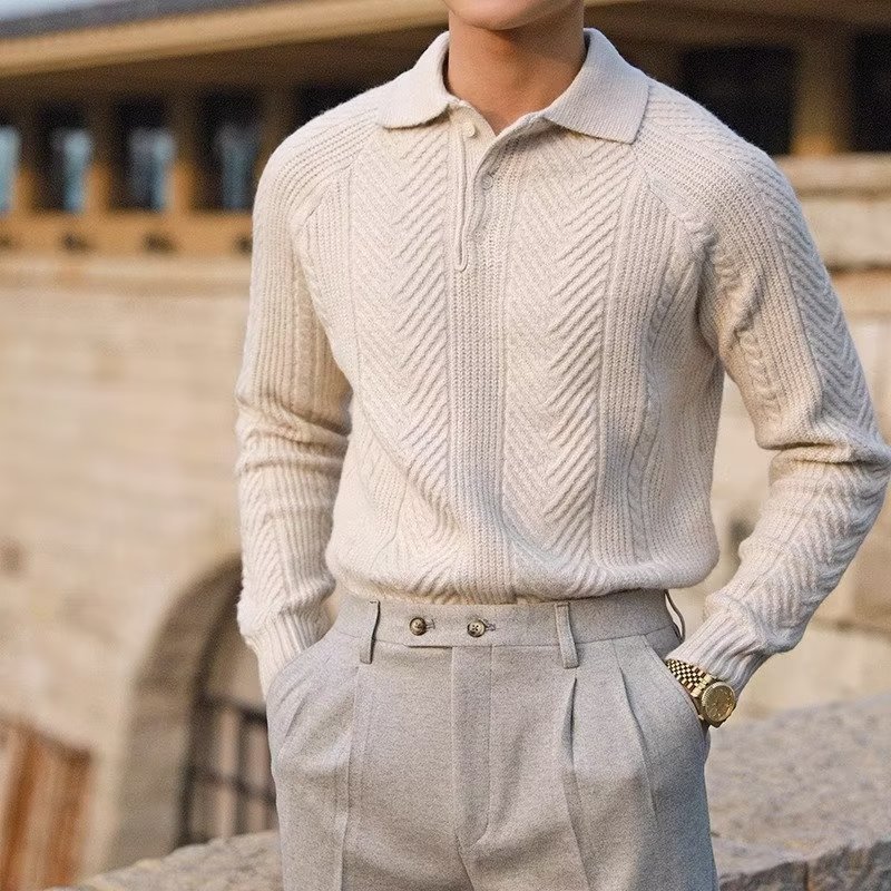 Kael - Lapel Strickpullover