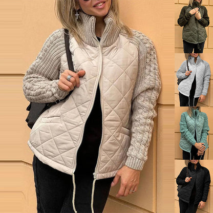 Lina - Stehkragen Baumwolljacke mit Taschen