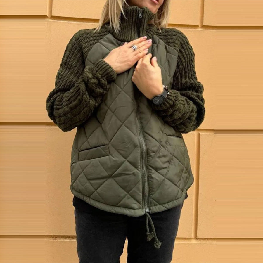 Lina - Stehkragen Baumwolljacke mit Taschen