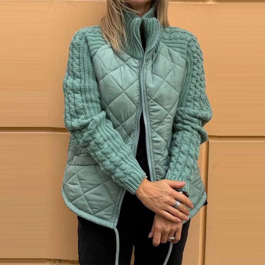 Lina - Stehkragen Baumwolljacke mit Taschen