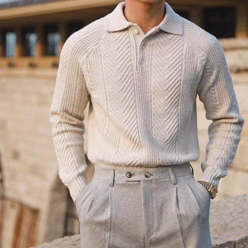 Kael - Lapel Strickpullover