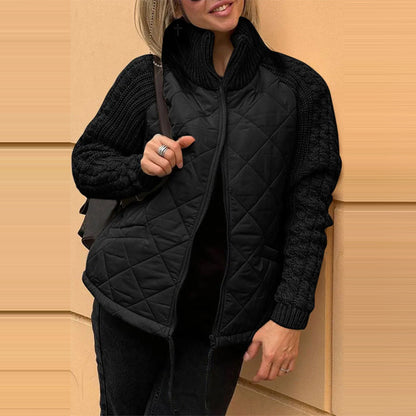 Lina - Stehkragen Baumwolljacke mit Taschen