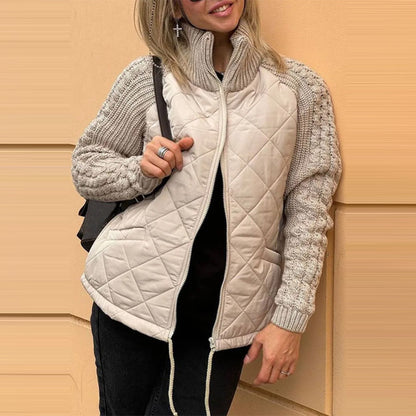 Lina - Stehkragen Baumwolljacke mit Taschen